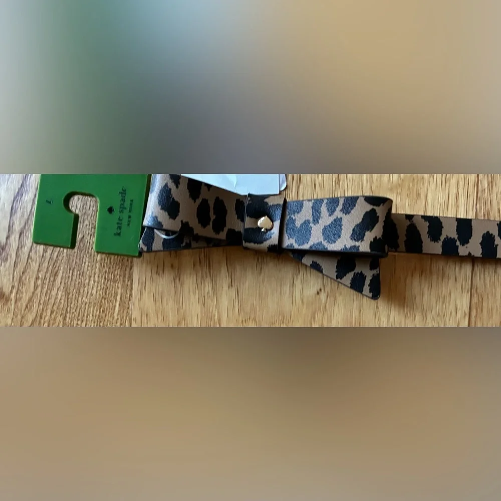 Kate Spade Animal Print Belt bow - Picture 2 of 4